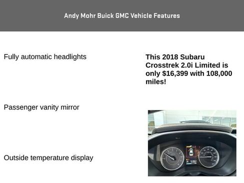 Used 2018 Subaru Crosstrek 2.0i Limited AWD/4WD image 14