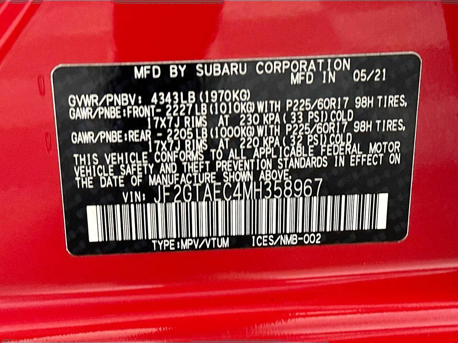 Used 2021 Subaru Crosstrek 2.0i Premium w/ Moonroof Package AWD/4WD image 29