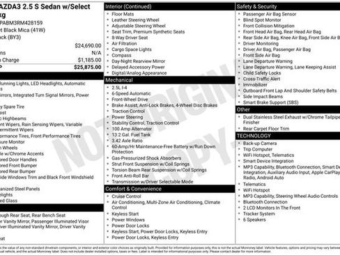Certified 2024 MAZDA MAZDA3 s FWD image 34
