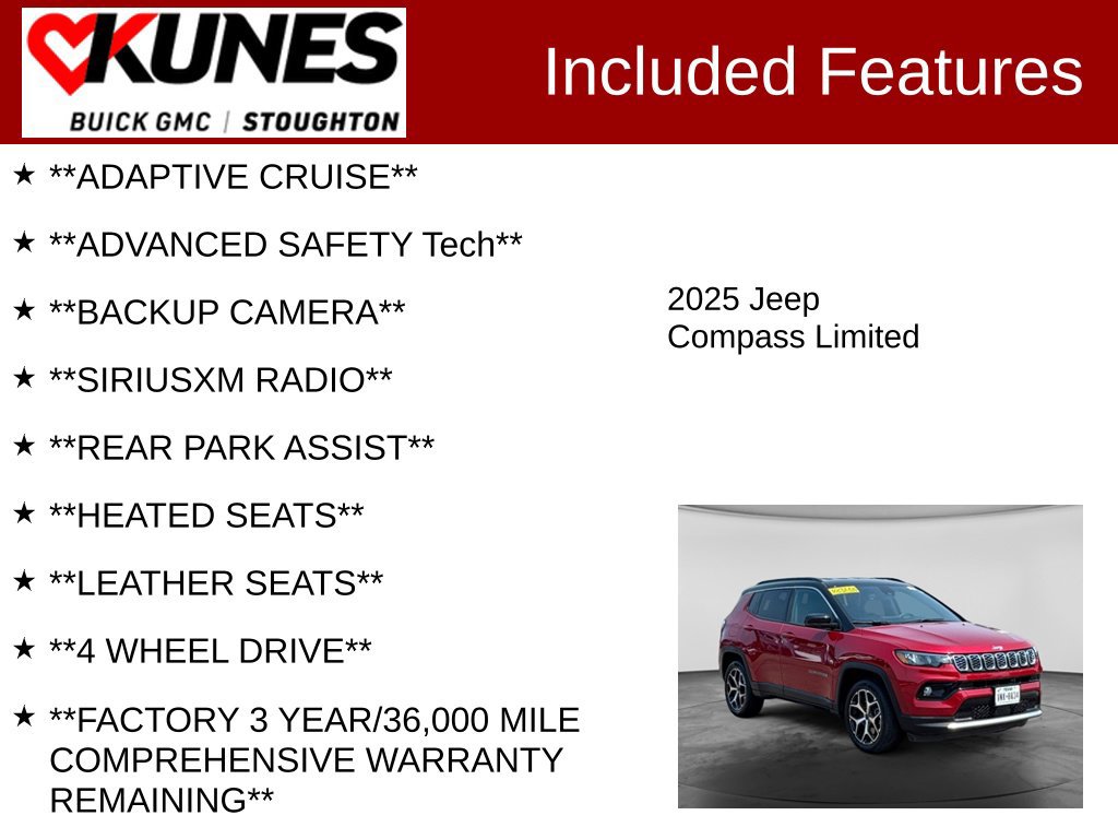Used 2025 Jeep Compass Limited AWD/4WD image 2