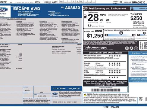 Used 2022 Ford Escape SEL w/ Technology Package AWD/4WD image 1