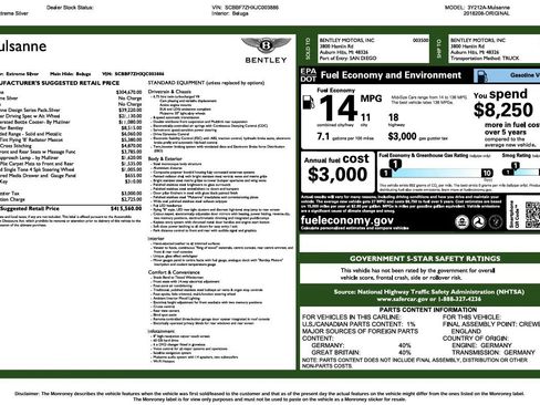 Used 2018 Bentley Mulsanne image 2