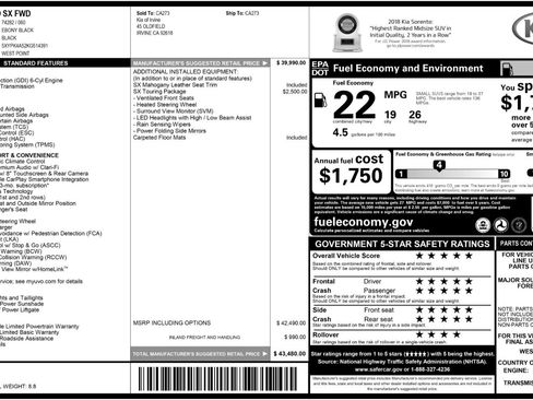 Used 2019 Kia Sorento SX w/ SX Touring Package image 55