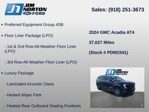 Used 2024 GMC Acadia AT4 w/ Super Cruise Package AWD/4WD image 8