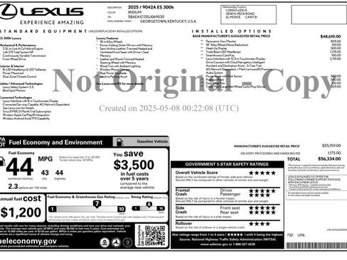 Used 2025 Lexus ES 300h w/ Accessory Package (Z1) FWD image 56