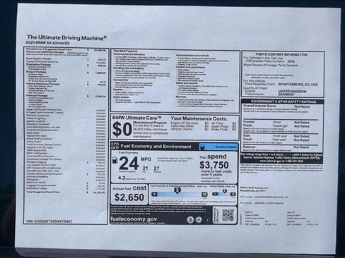 Used 2025 BMW X4 xDrive30i w/ Premium Package AWD/4WD image 29