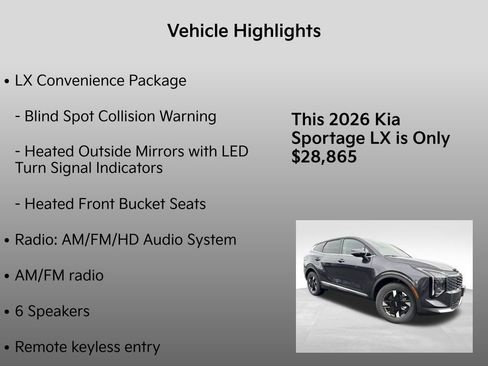 New 2026 Kia Sportage LX w/ LX Convenience Package image 5