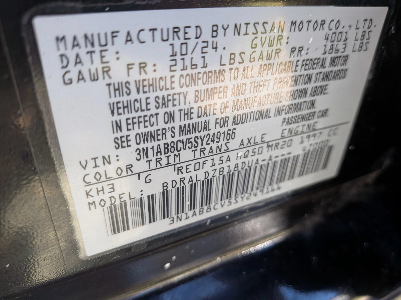 Used 2025 Nissan Sentra SV FWD image 54
