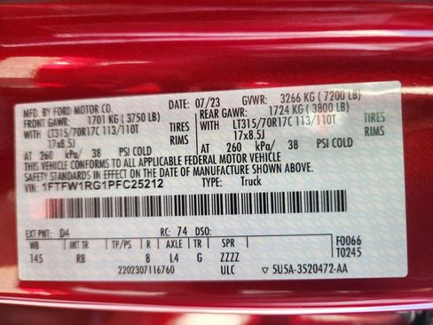 Certified 2023 Ford F150 Raptor w/ Raptor Carbon Fiber Package image 29