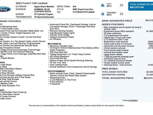 Used 2023 Ford F150 Limited image 3