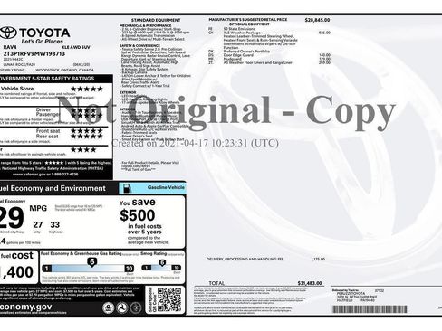 Used 2021 Toyota RAV4 XLE w/ XLE Grade Weather Package AWD/4WD image 2