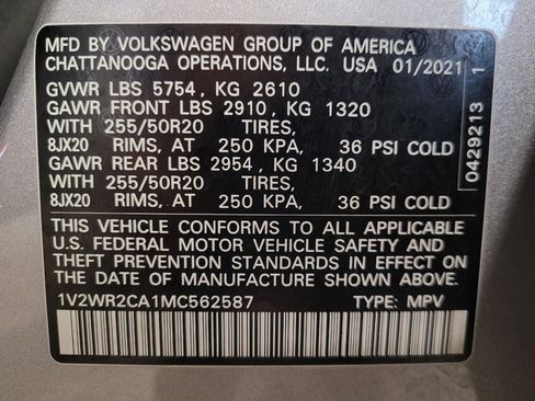 Used 2021 Volkswagen Atlas SE FWD image 33