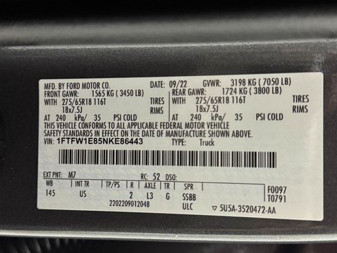 Used 2022 Ford F150 XLT w/ Equipment Group 302A High AWD/4WD image 61