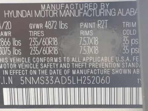 Used 2020 Hyundai Santa Fe SEL w/ Convenience Package FWD image 18