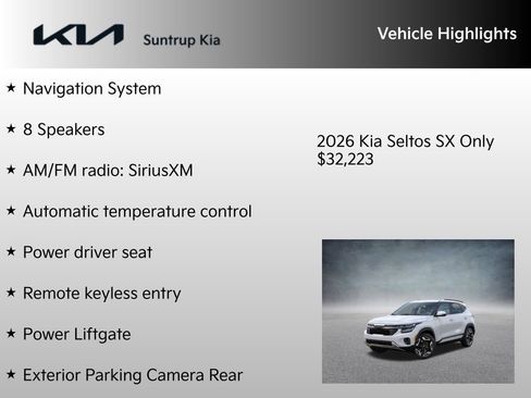 New 2026 Kia Seltos SX AWD/4WD image 7