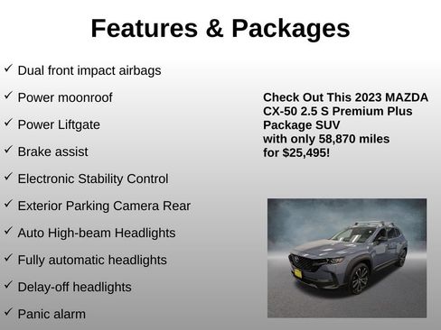 Used 2023 MAZDA CX-50 AWD 2.5 S w/ Cargo Package image 13