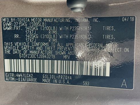 Used 2018 Toyota Sienna XLE FWD image 12