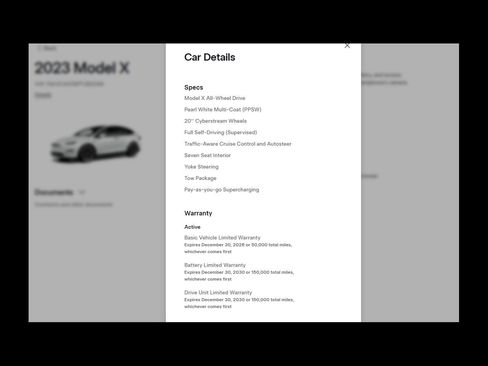 Used 2023 Tesla Model X AWD/4WD image 3