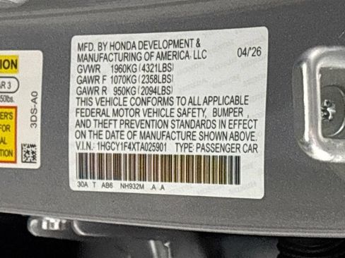 New 2026 Honda Accord SE image 25