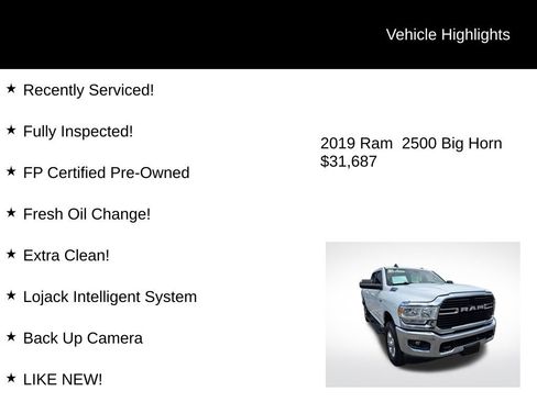 Used 2019 RAM 2500 Big Horn image 2