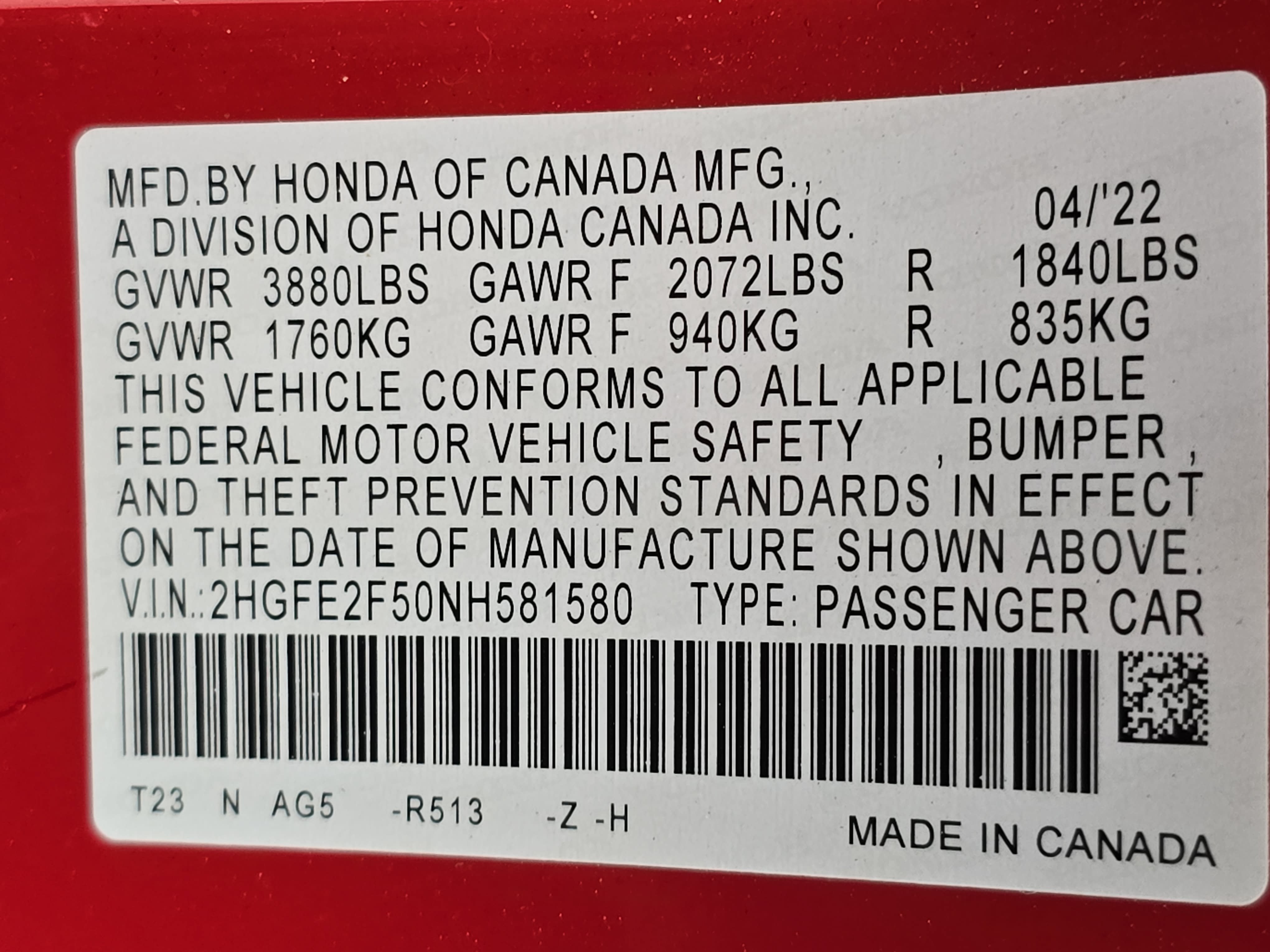 Certified 2022 Honda Civic Sport image 34