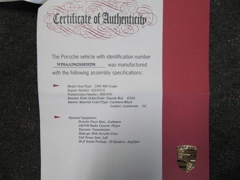 Used 1995 Porsche 968 Coupe RWD image 32