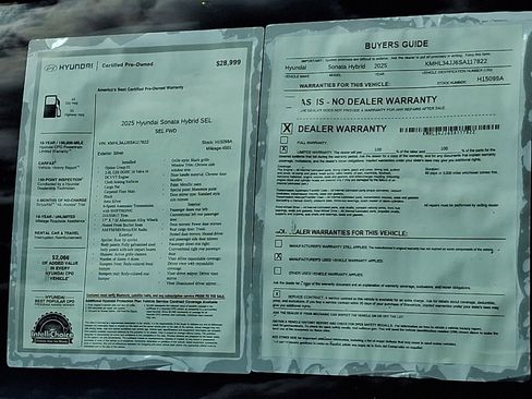 Certified 2025 Hyundai Sonata SEL image 30