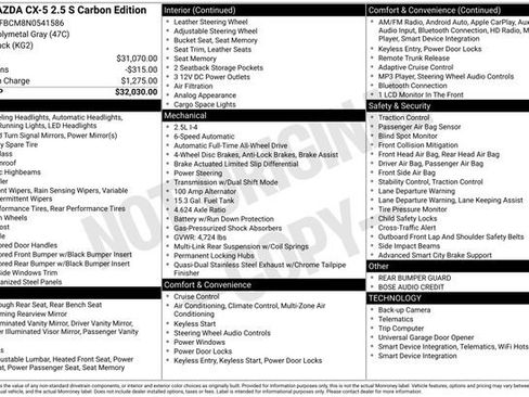 Used 2022 MAZDA CX-5 Carbon Edition AWD/4WD image 15