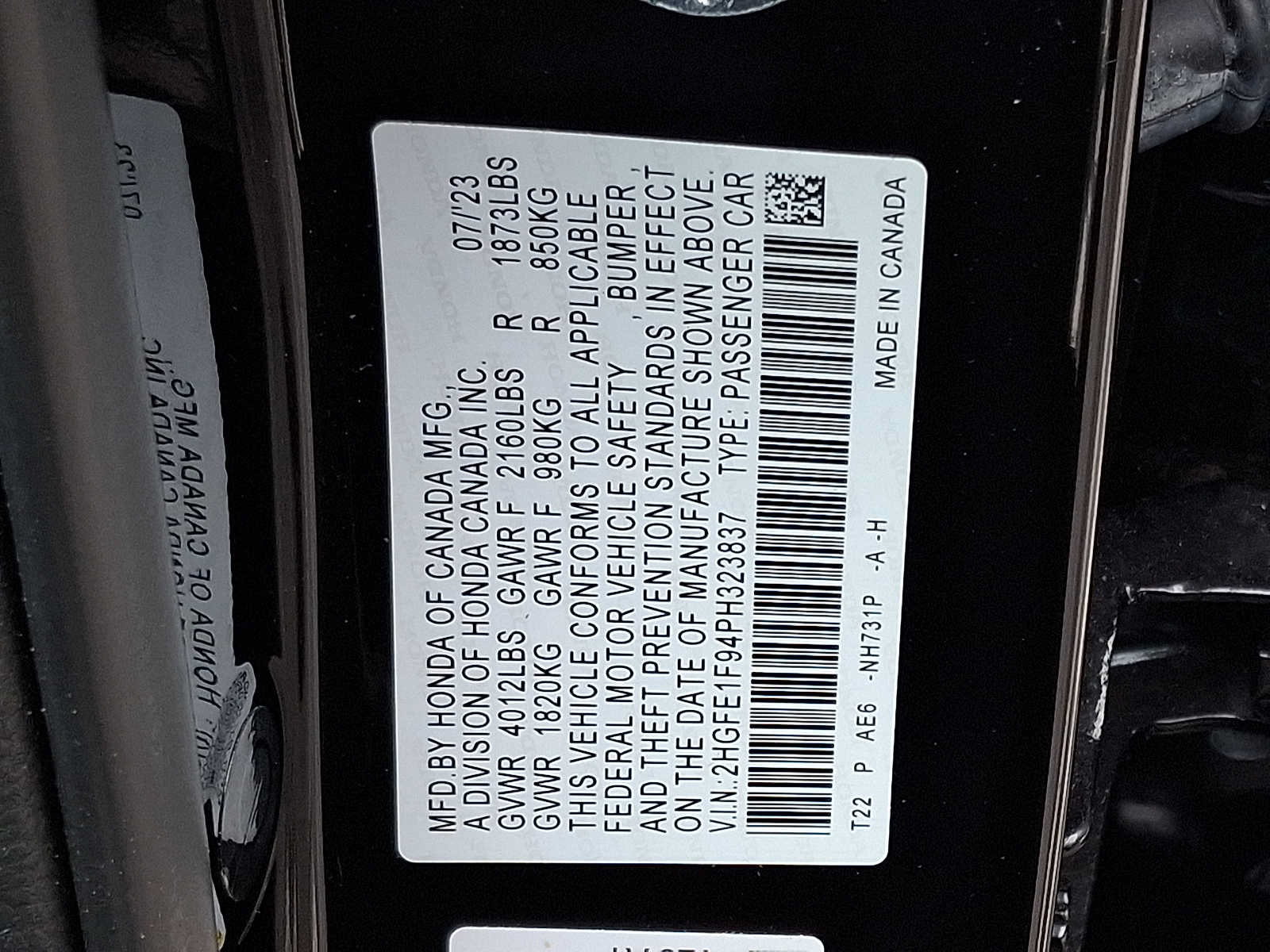 Certified 2023 Honda Civic Touring image 27