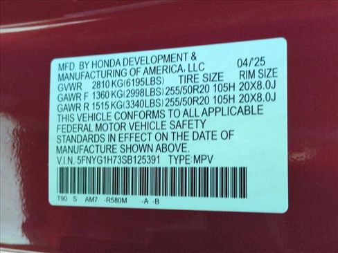 Certified 2025 Honda Pilot Touring image 28