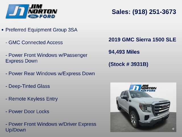 Used 2019 GMC Sierra 1500 SLE w/ SLE Value Package AWD/4WD image 8