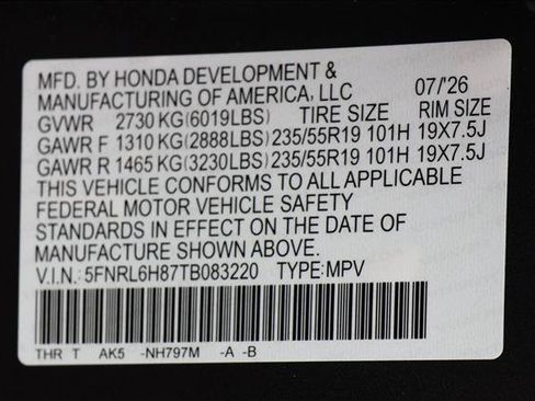 New 2026 Honda Odyssey Touring image 24