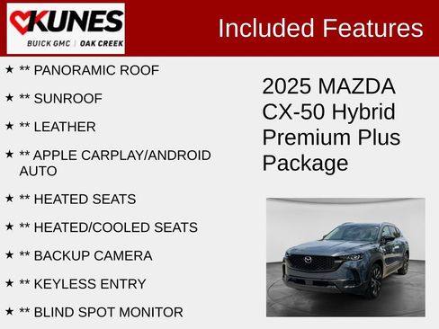 Used 2025 MAZDA CX-50 2.5 Hybrid w/ Premium Plus Pkg AWD/4WD image 2