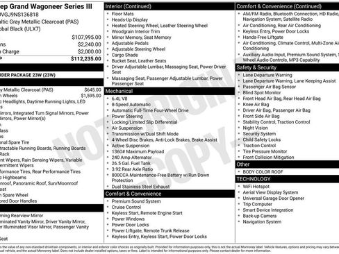 Used 2022 Jeep Grand Wagoneer Series III AWD/4WD image 3