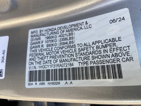 Used 2024 Honda Accord EX image 33