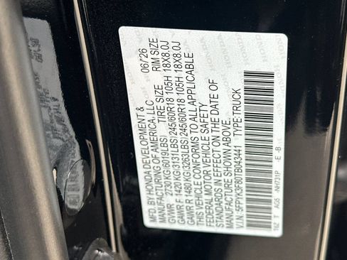 New 2026 Honda Ridgeline Black Edition image 31
