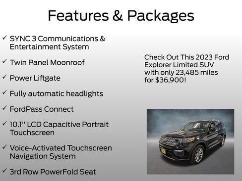 Used 2023 Ford Explorer Limited w/ Limited Technology Package AWD/4WD image 8
