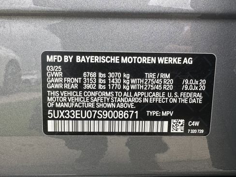 Certified 2025 BMW X5 M60i AWD/4WD image 34