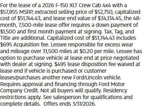 New 2026 Ford F150 XLT w/ XLT Black Appearance Package image 32