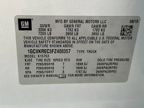 Certified 2015 Chevrolet Silverado 1500 LT w/ All Star Edition AWD/4WD image 38