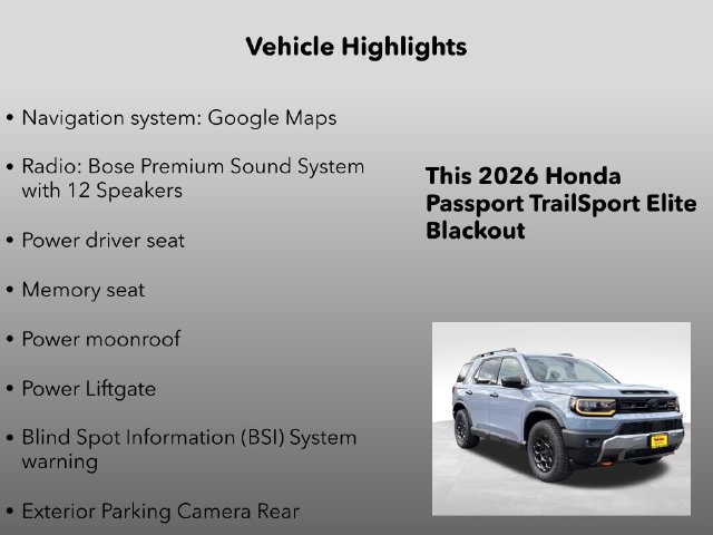 New 2026 Honda Passport TrailSport Elite image 31