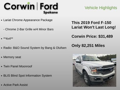 Used 2019 Ford F150 Lariat w/ Equipment Group 502A Luxury image 18