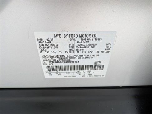 Used 2019 Ford Explorer XLT w/ Class III Trailer Tow Package image 24