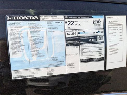 New 2026 Honda Odyssey Touring image 18