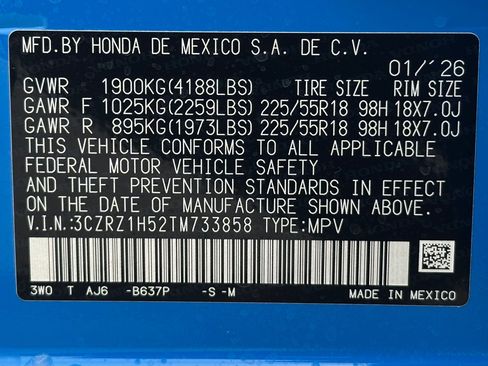 New 2026 Honda HR-V Sport image 19