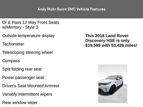 Used 2018 Land Rover Discovery HSE AWD/4WD image 12