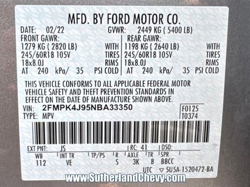 Used 2022 Ford Edge SEL w/ Convenience Package AWD/4WD image 44