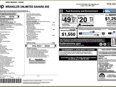 Used 2022 Jeep Wrangler Unlimited Sahara w/ Cold Weather Group image 3