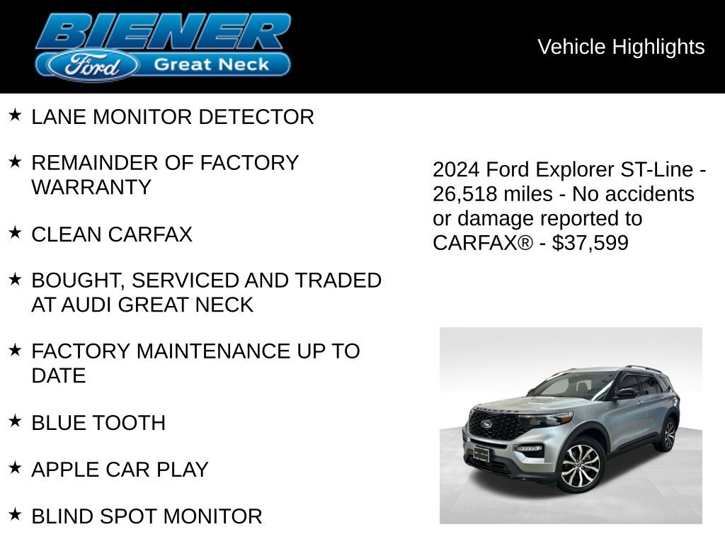 Used 2024 Ford Explorer ST-Line w/ Class IV Trailer Tow Package AWD/4WD image 9