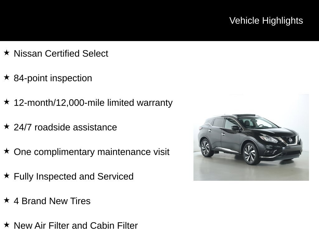 Used 2017 Nissan Murano Platinum w/ Platinum Technology Package AWD/4WD image 3